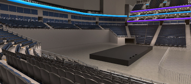 Uitzicht vanaf vak 101 in The O2