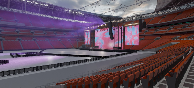 Uitzicht vanaf vak 101 in Wembley Stadium